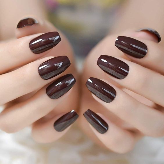 Chocolate Brown Nail Color