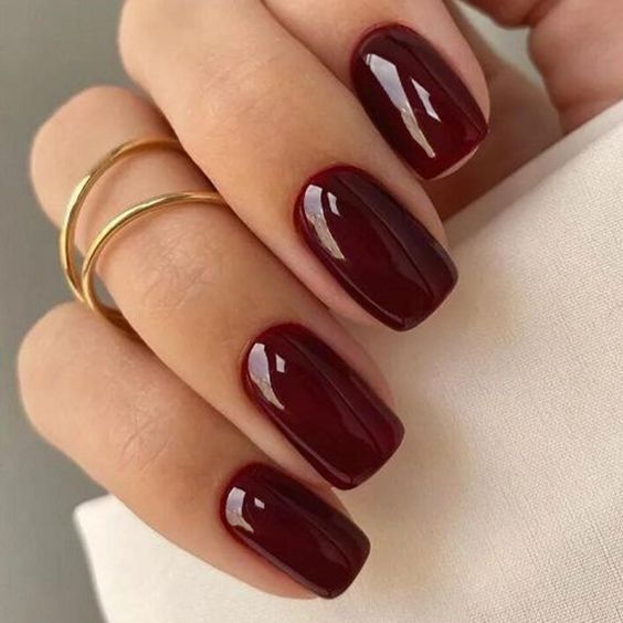 Deep Burgundy nail colors