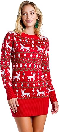 Tipsy Elves Christmas Sweater Dresses for Women