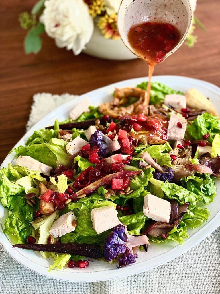 Thanksgiving Salad with Cranberry Vinaigrette